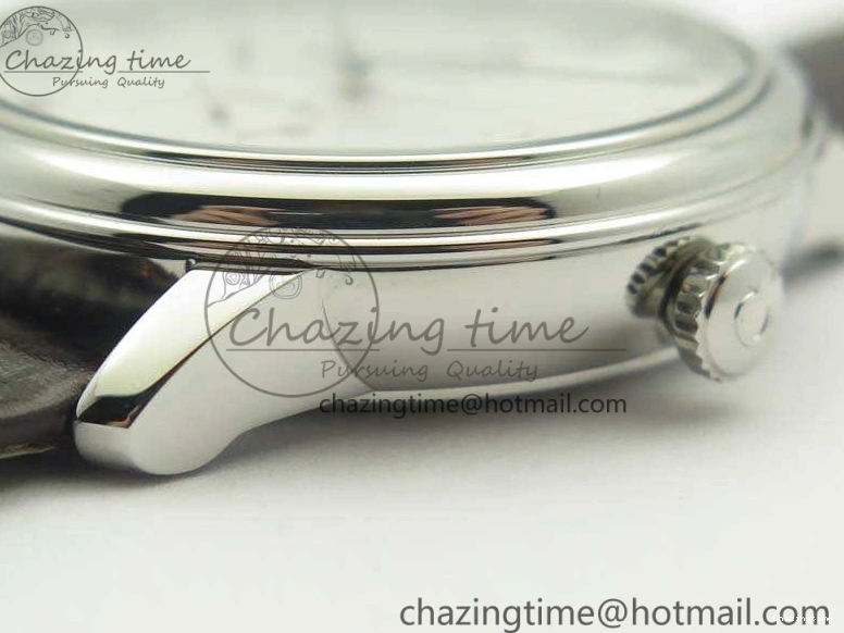 0310 FashionForward De Ville Prestige Real Power Reserve SS TW 1:1 Best Edition White Dial SS Markers On Leather Strap A 8095